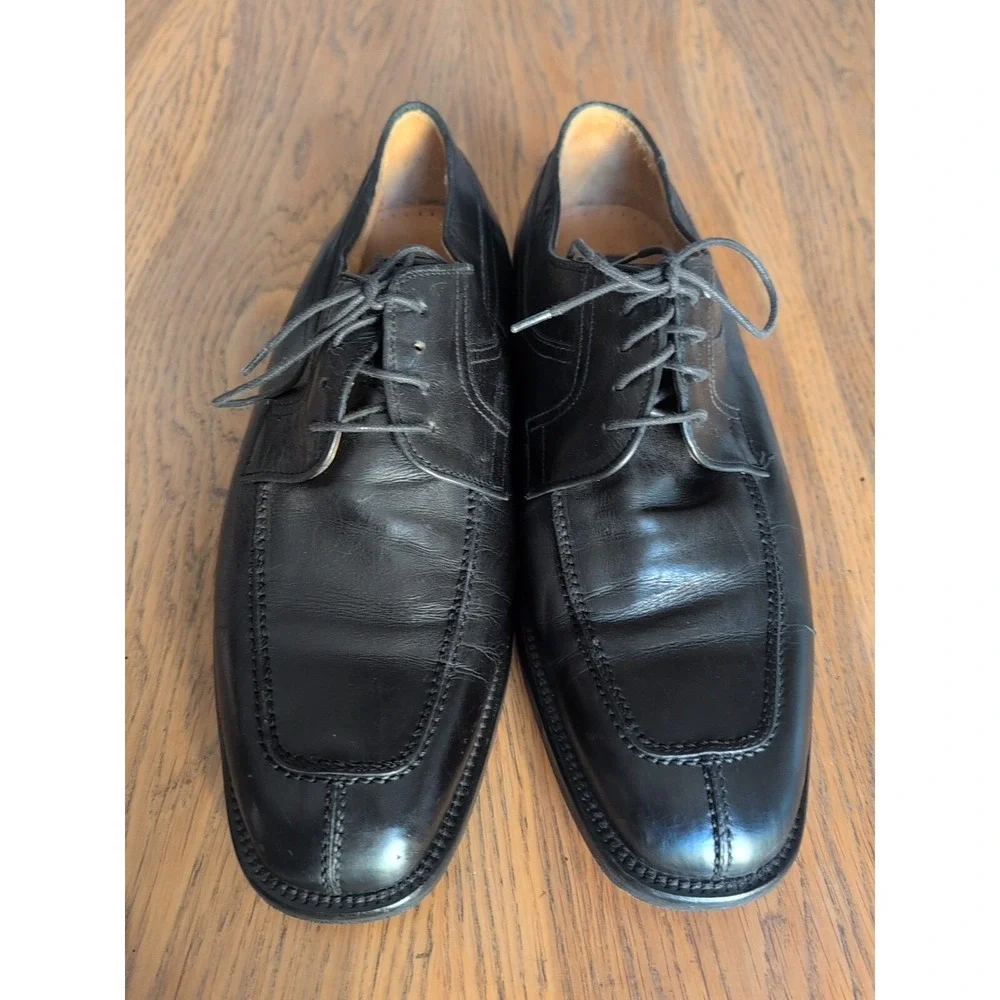10.5 W Bostonian‎ Classic Men's Black Oxfords Dress Shoes Leather Lace Up 29561